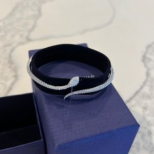 Swarovski snake bangle , sliver color, small size